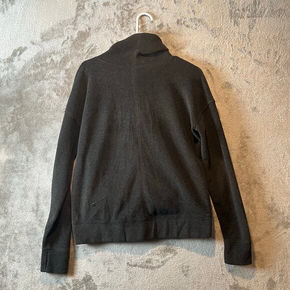 Lululemon Go Forward Pullover Fleece Sweater Heathered Core Black Size 6 - Picture 5 of 7